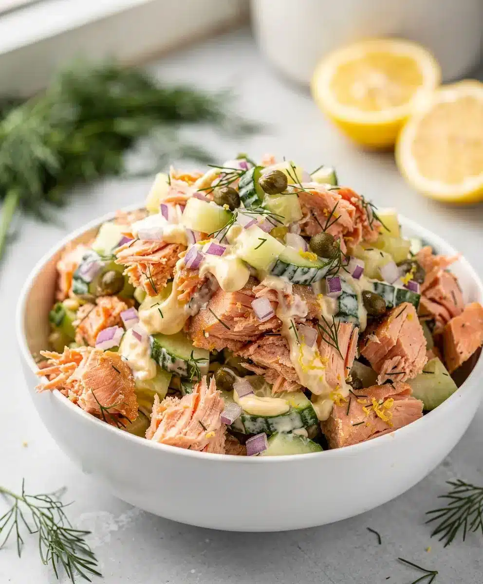 Lemon Dill Salmon Salad 6 Lemon Dill Salmon Salad featured image