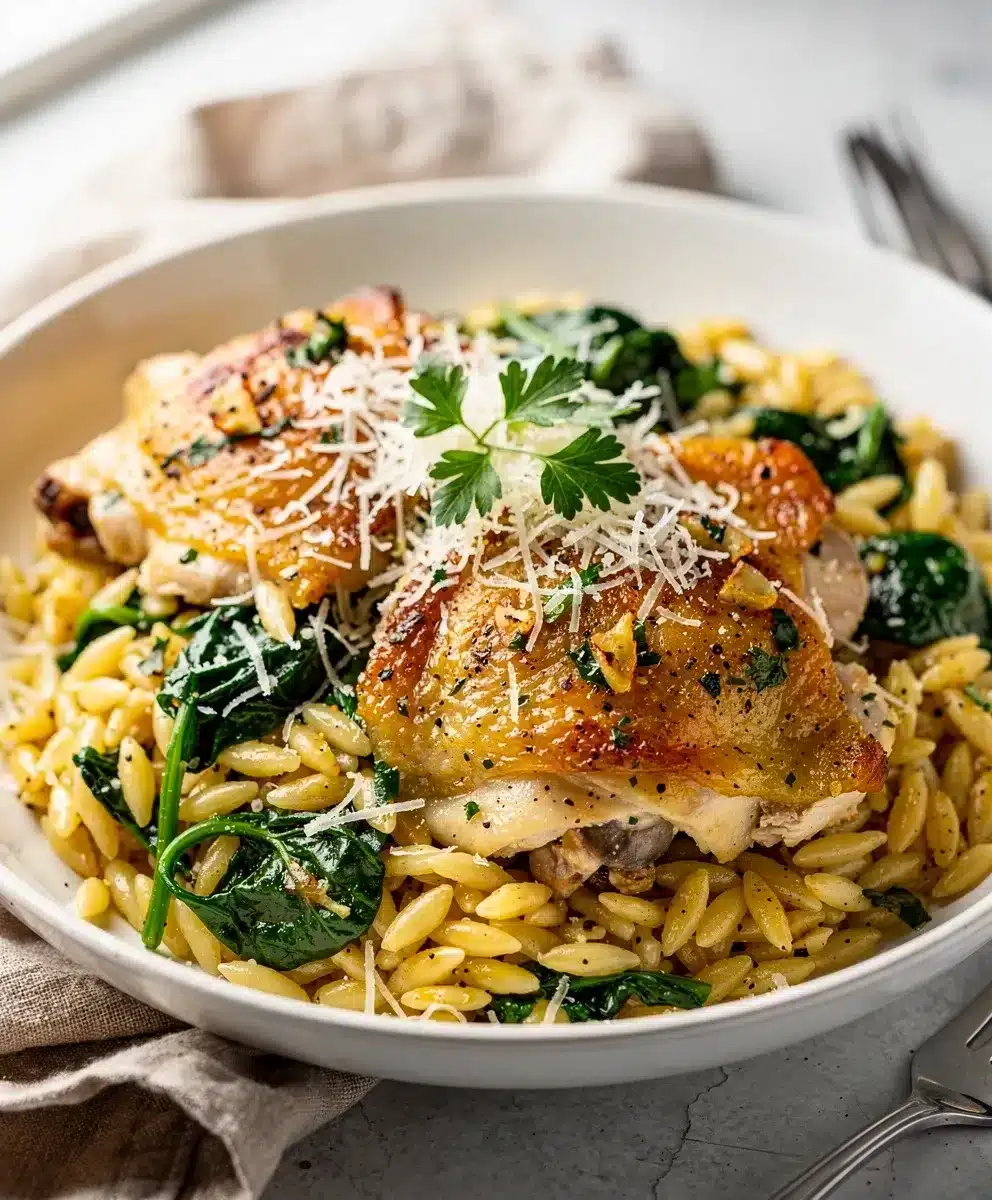 Lemon Garlic Chicken Orzo 6 Lemon Garlic Chicken Orzo featured image