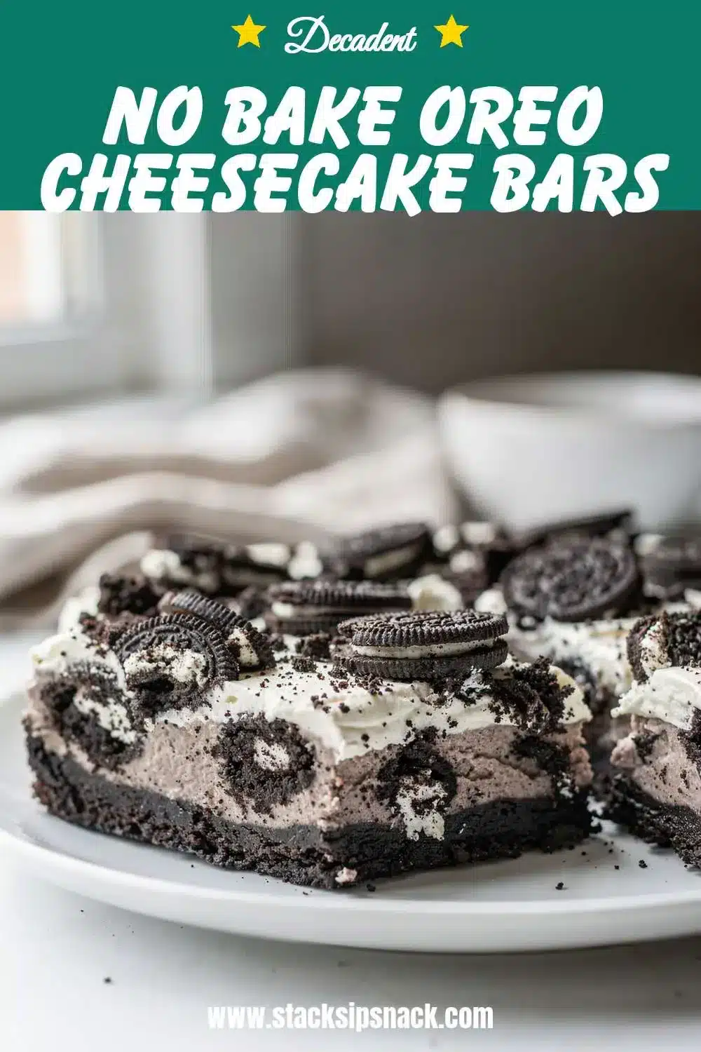 No Bake Oreo Cheesecake Bars 10 Storage and leftovers for No Bake Oreo Cheesecake Bars