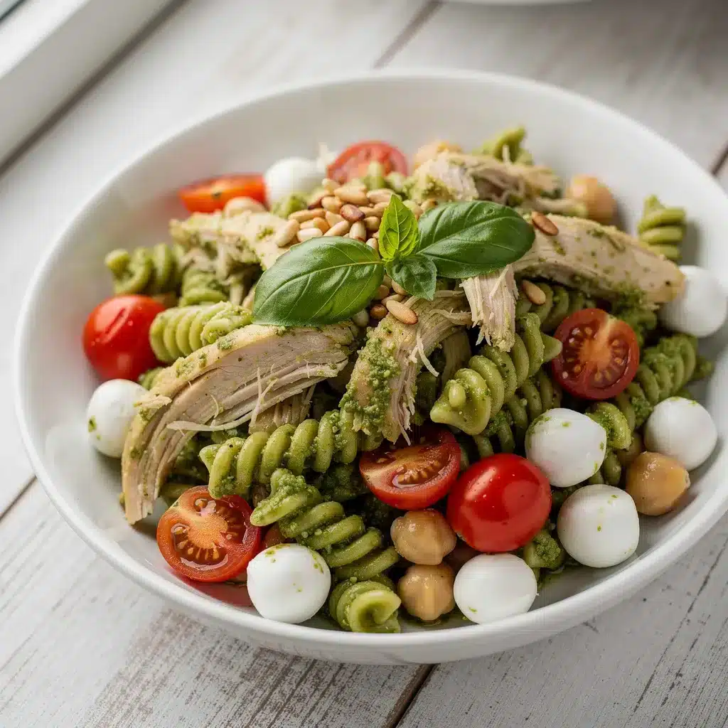 Pesto Chicken Pasta Salad 8 Ingredients for Pesto Chicken Pasta Salad