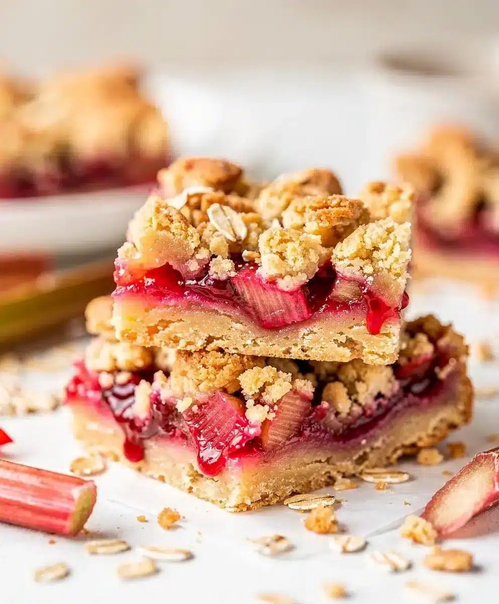 Rhubarb Crumble Bars 6 Rhubarb Crumble Bars featured image