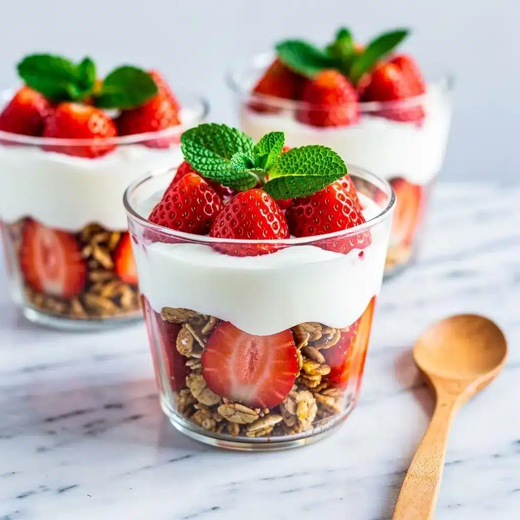Strawberry Yogurt Parfait Cups 8 Ingredients for Strawberry Yogurt Parfait Cups