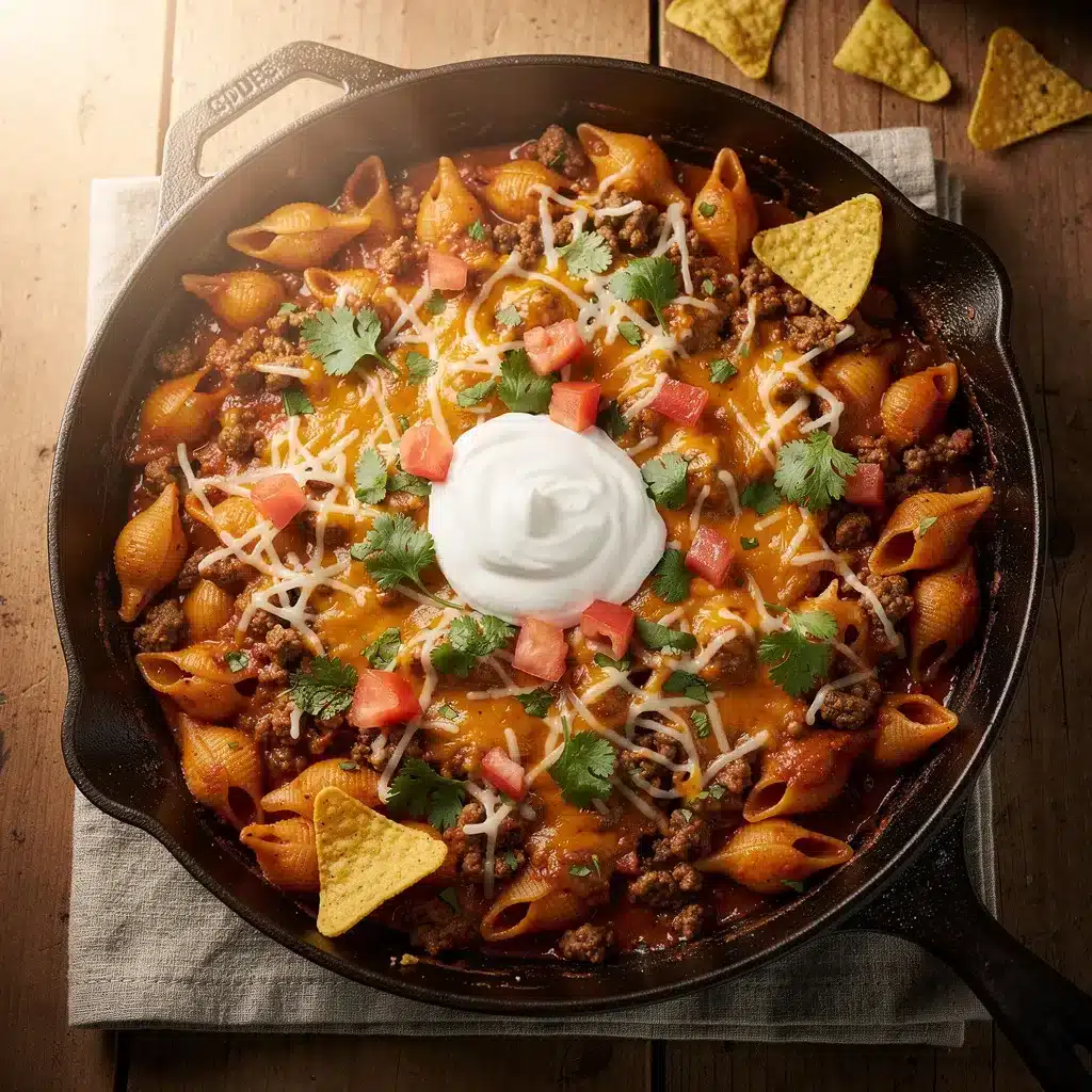 Taco Pasta Skillet 8 Ingredients for Taco Pasta Skillet