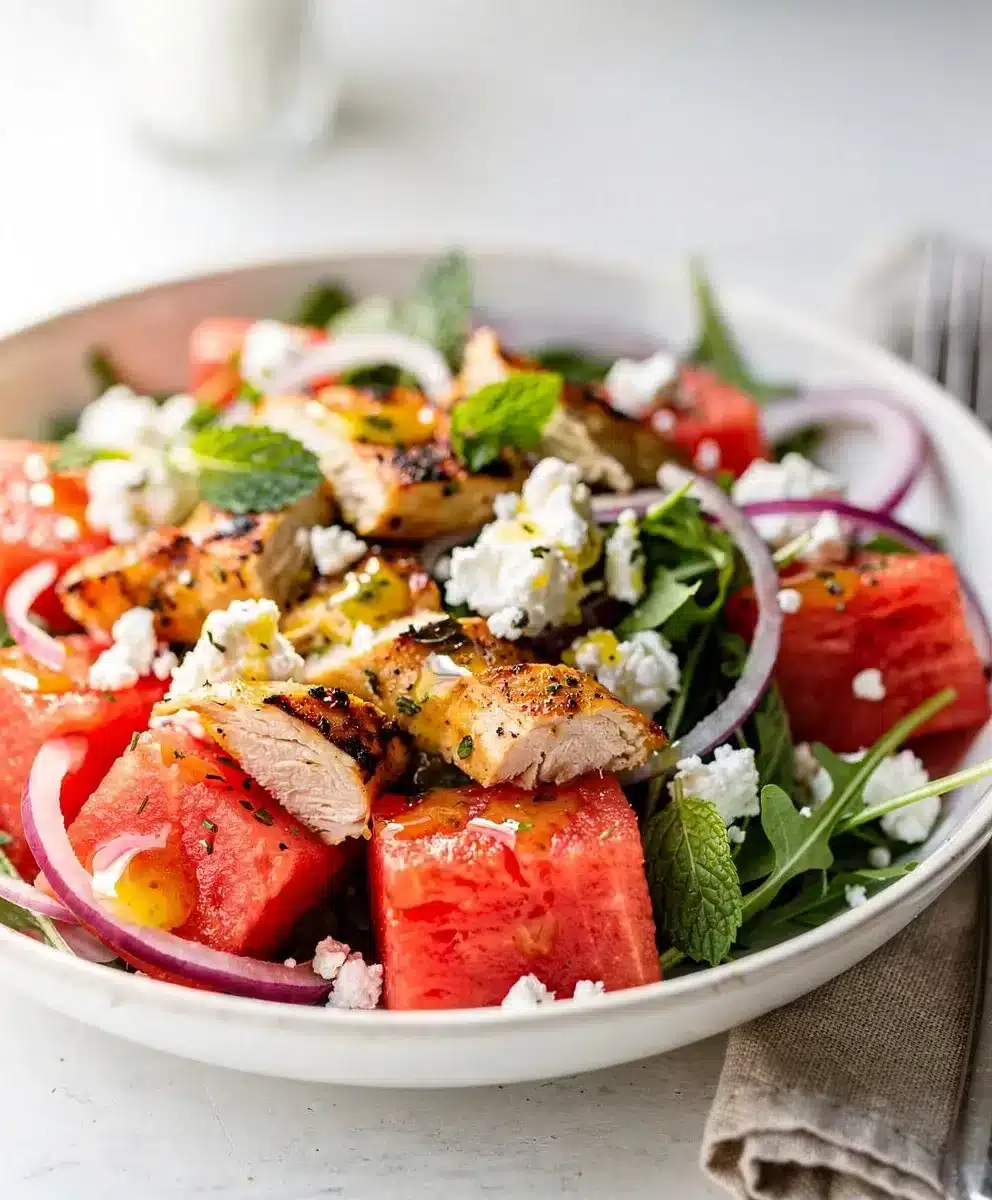 Watermelon Feta Chicken Salad 6 Watermelon Feta Chicken Salad featured image