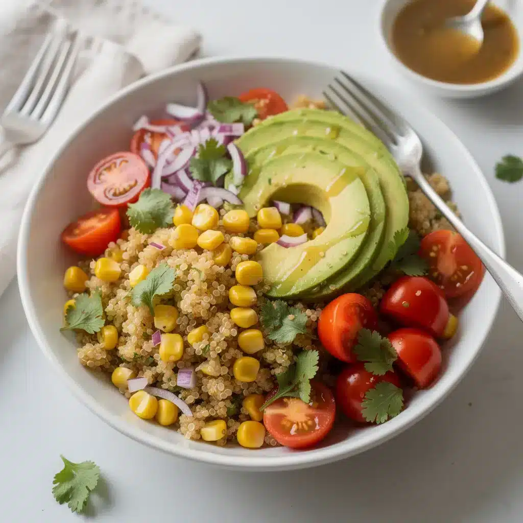 Avocado Corn Quinoa Salad Bowl 8 Ingredients for Avocado Corn Quinoa Salad Bowl