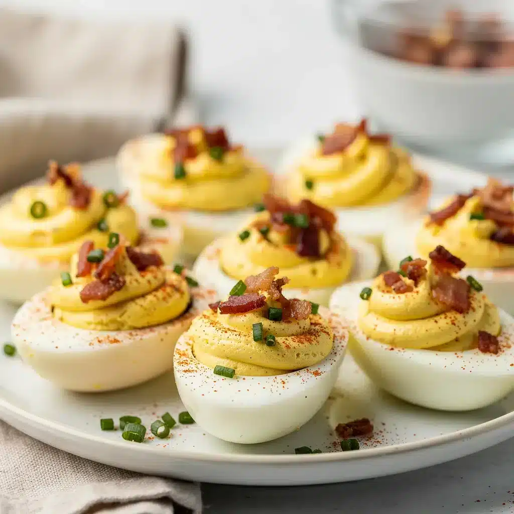 Classic Bacon Ranch Deviled Eggs 8 Ingredients for Classic Bacon Ranch Deviled Eggs