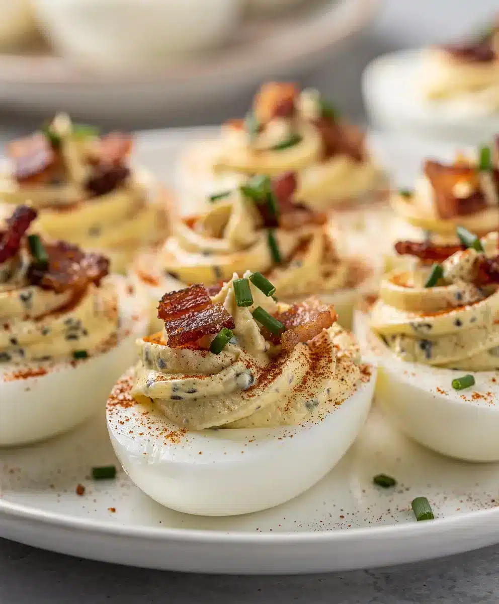 Classic Bacon Ranch Deviled Eggs 6 Classic Bacon Ranch Deviled Eggs featured image