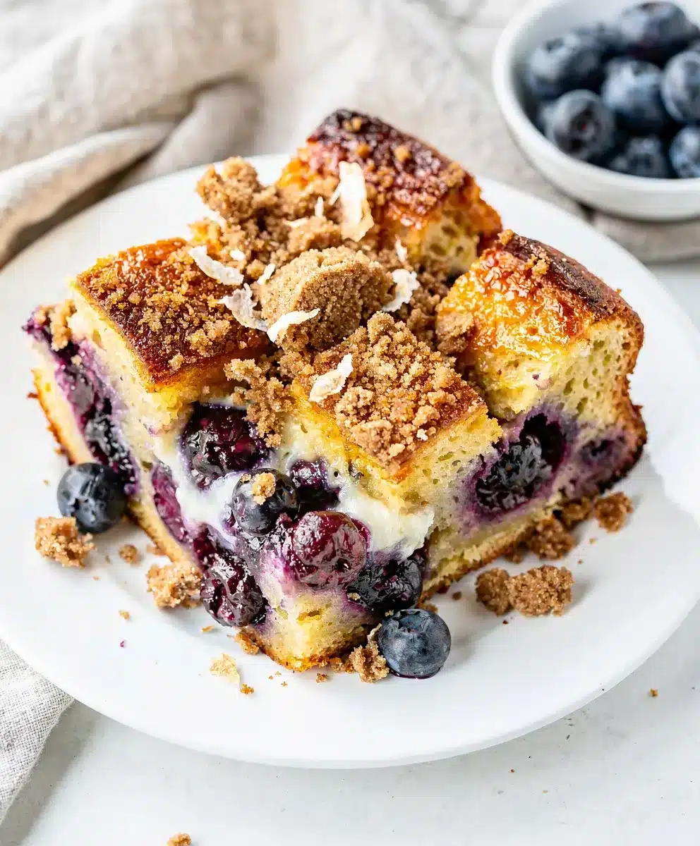 Baked Blueberry Cream Cheese French Toast Bake 6 Baked Blueberry Cream Cheese French Toast Bake featured image