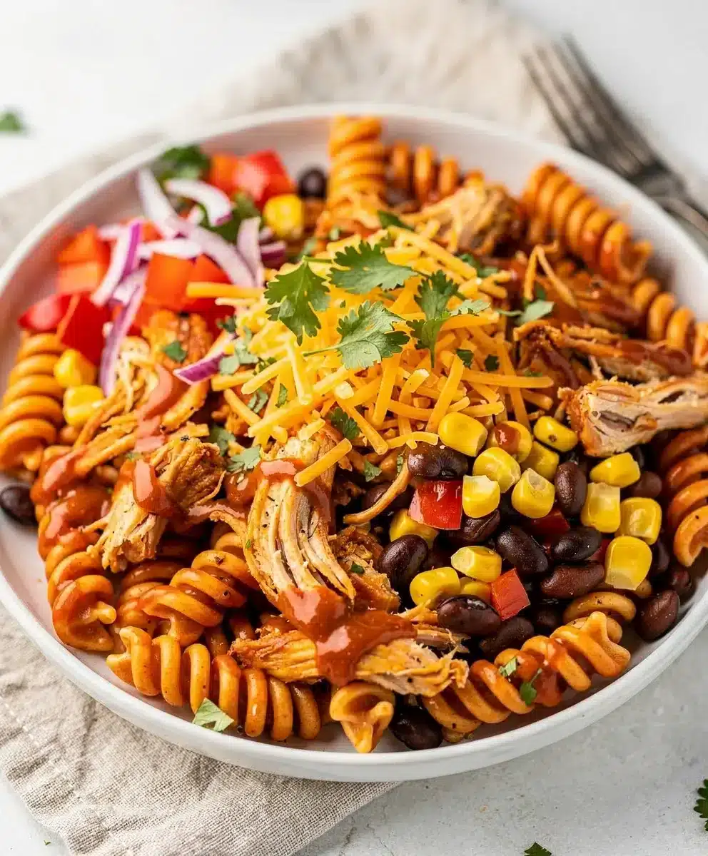 BBQ Chicken Pasta Salad 6 BBQ Chicken Pasta Salad featured image