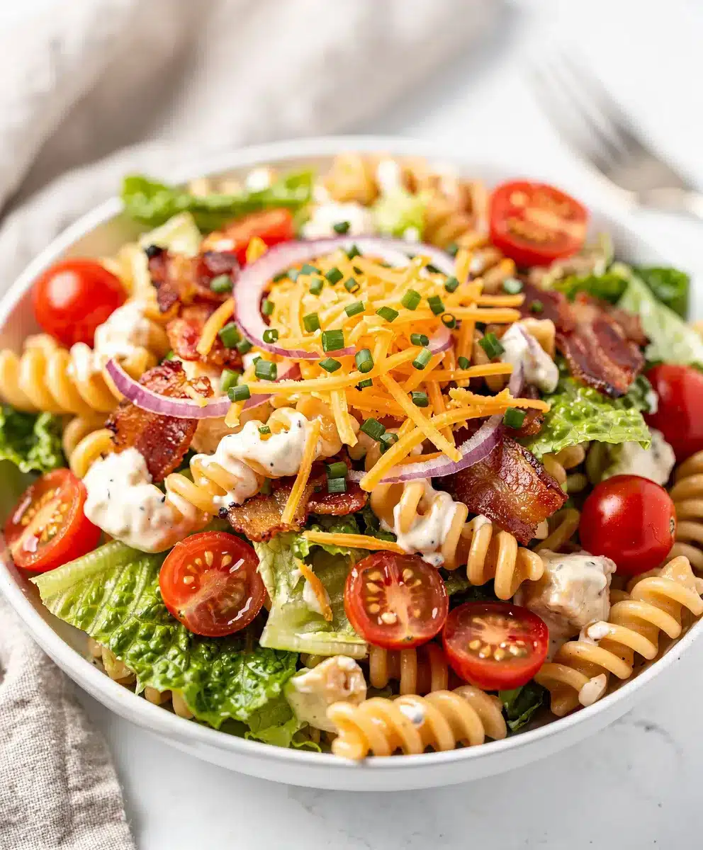 BLT Ranch Pasta Salad 6 BLT Ranch Pasta Salad featured image