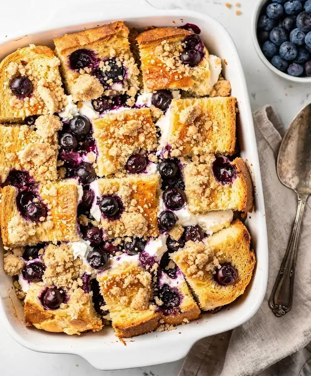 Easy Blueberry Cream Cheese French Toast Bake 6 Easy Blueberry Cream Cheese French Toast Bake featured image