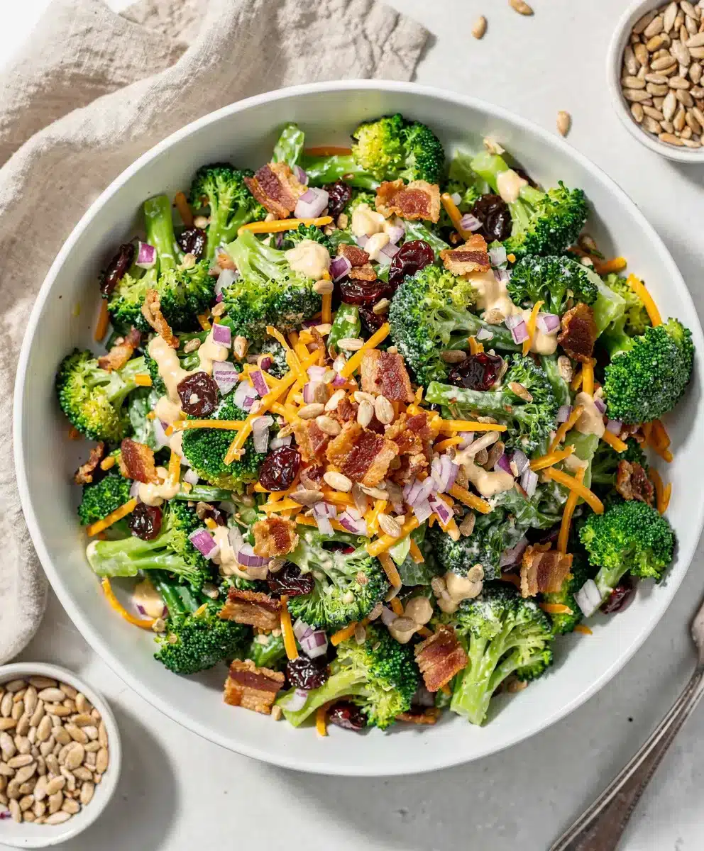 Easy Broccoli Bacon Salad 6 Easy Broccoli Bacon Salad featured image