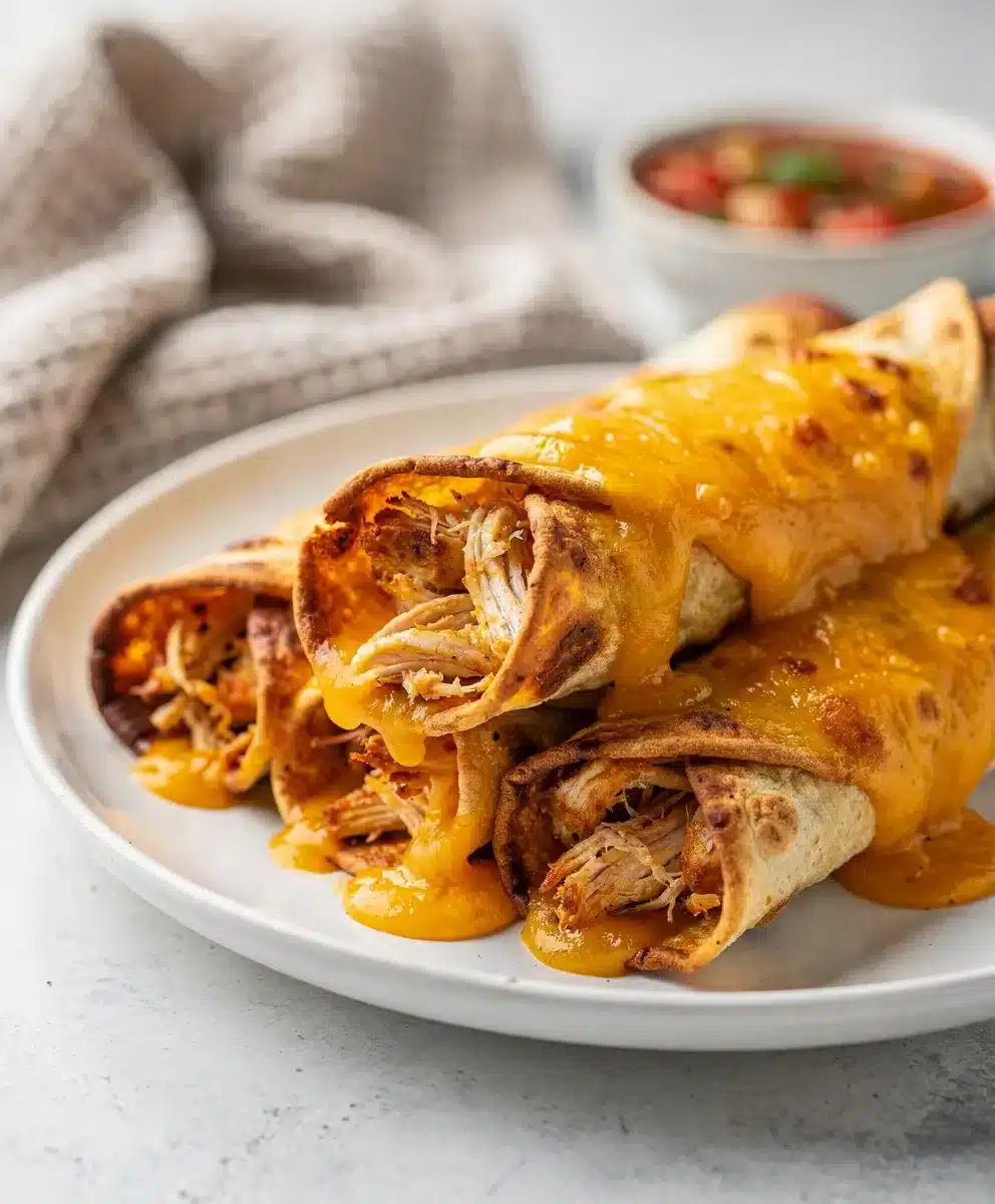 Cheesy Baked Chicken Taquitos 6 Cheesy Baked Chicken Taquitos featured image