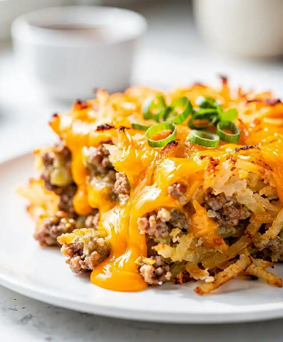 Cheesy Crockpot Sausage Hashbrown Casserole 6 Cheesy Crockpot Sausage Hashbrown Casserole featured image