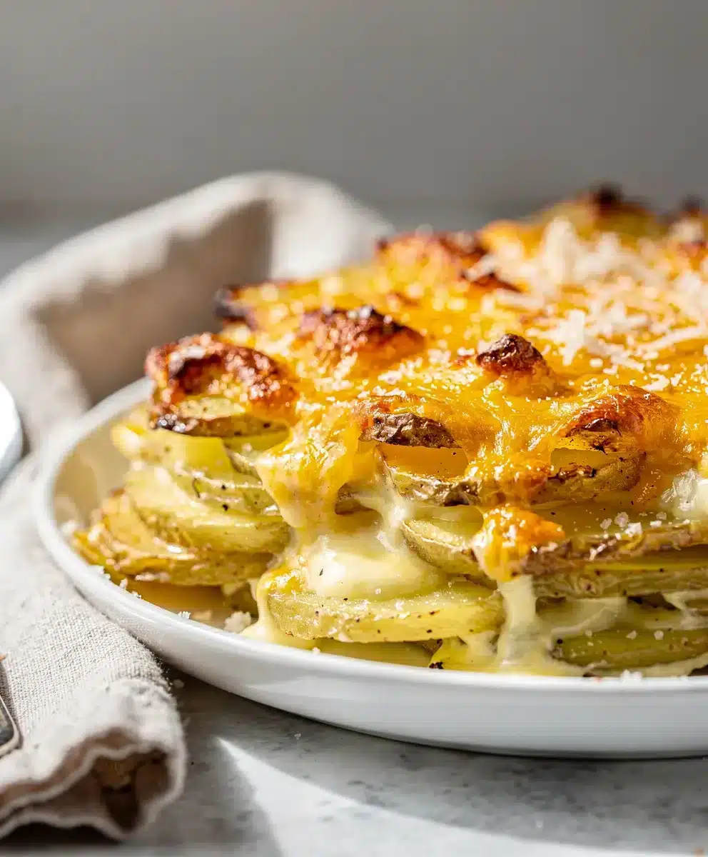 Cheesy Garlic Parmesan Scalloped Potatoes 6 Cheesy Garlic Parmesan Scalloped Potatoes featured image