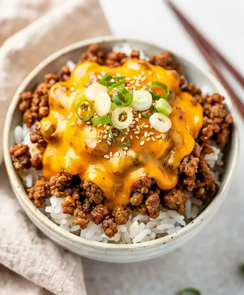 Cheesy Korean Ground Beef Bowl 6 Cheesy Korean Ground Beef Bowl featured image