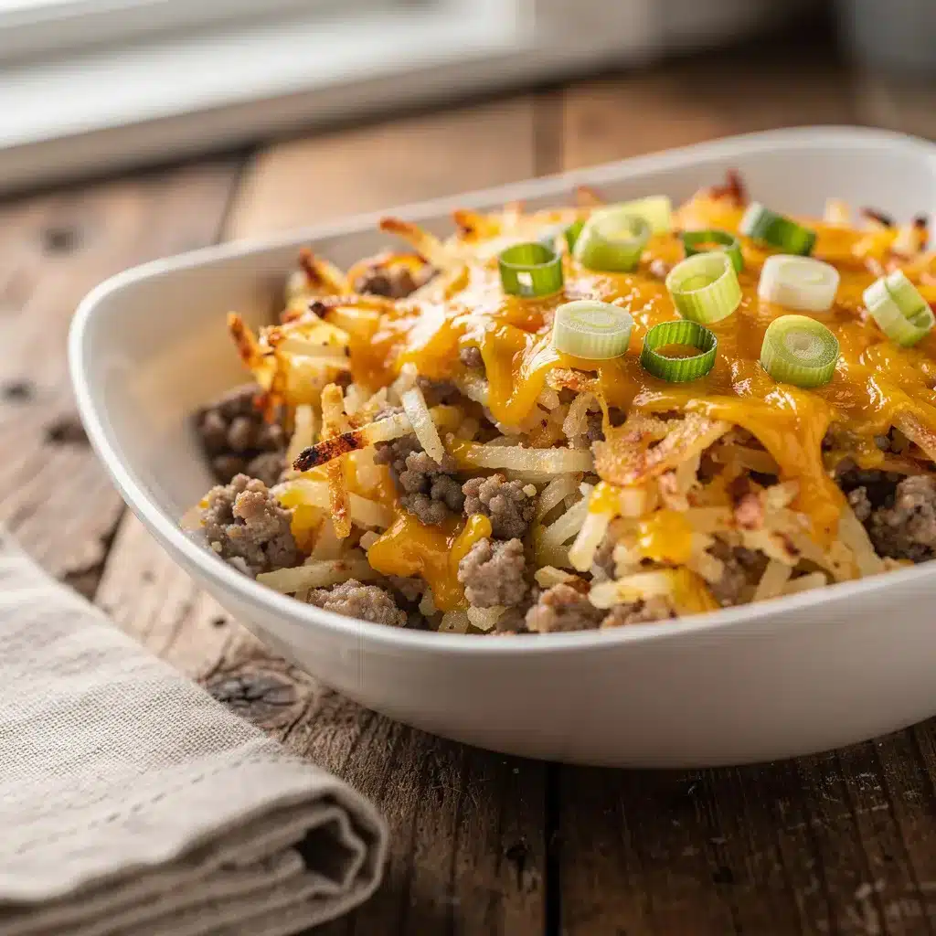 Cheesy Crockpot Sausage Hashbrown Casserole 8 Ingredients for Cheesy Crockpot Sausage Hashbrown Casserole