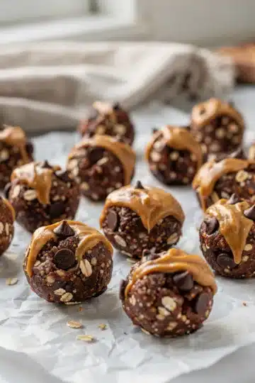 Chocolate Peanut Butter Energy Bites 9 Chocolate peanut butter energy bites are a healthy homemade no bake snack