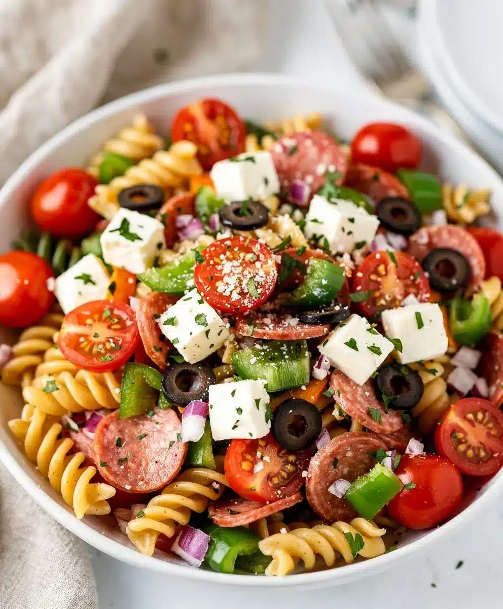 Chopped Italian Pasta Salad 6 Chopped Italian Pasta Salad featured image