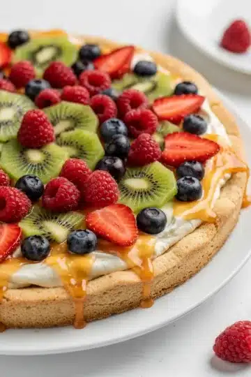 Classic Classic Fruit Pizza 12 Colorful fruit pizza with sugar cookie crust and cream cheese spread