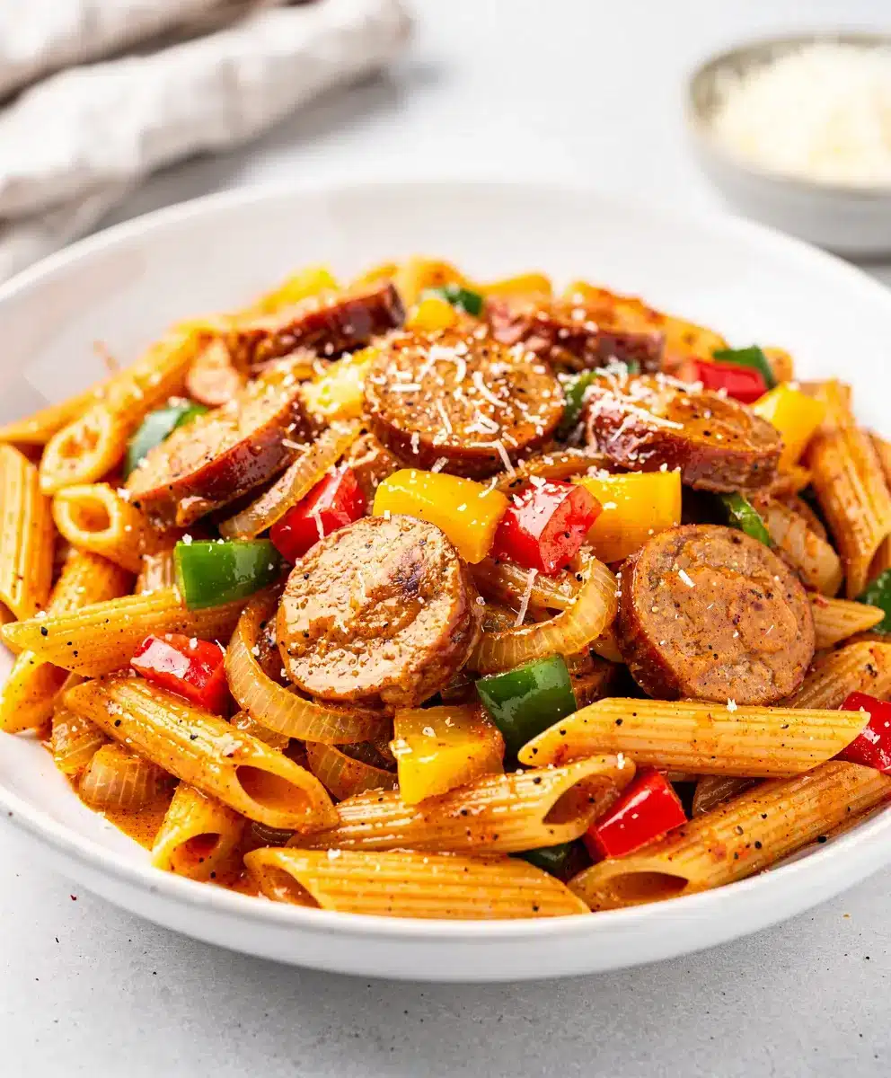 Easy Creamy Cajun Sausage Pasta 6 Easy Creamy Cajun Sausage Pasta featured image