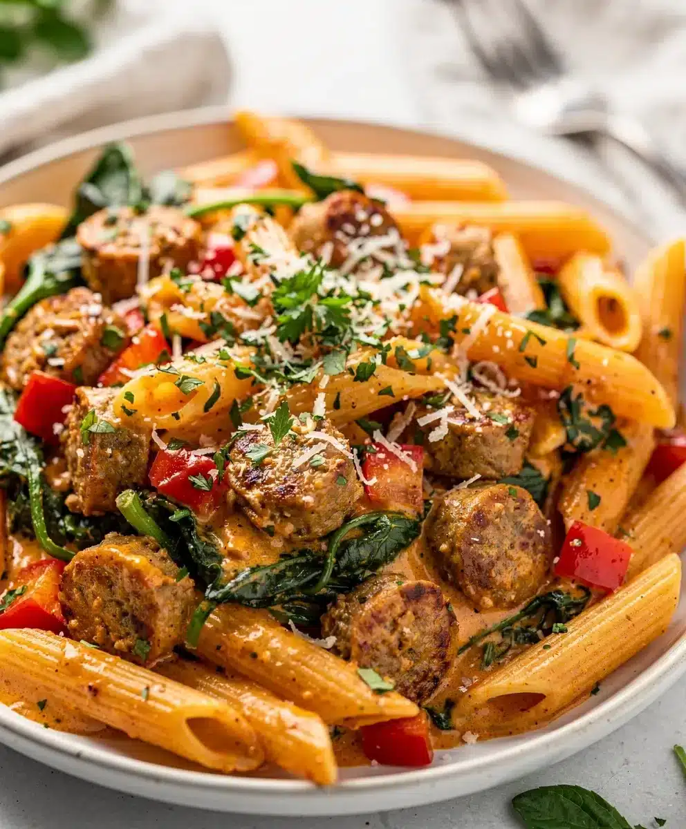 Homestyle Creamy Cajun Sausage Pasta 6 Homestyle Creamy Cajun Sausage Pasta featured image
