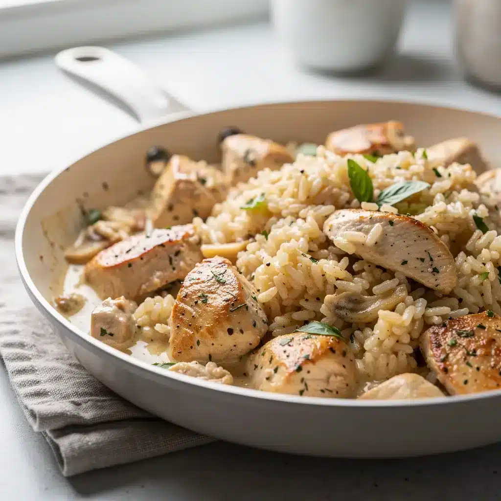 Creamy Chicken and Rice Skillet 8 Ingredients for Creamy Chicken and Rice Skillet