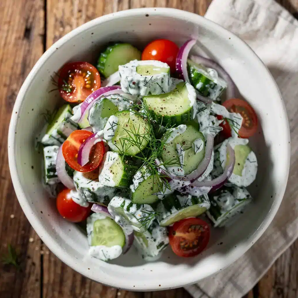 Chopped Creamy Cucumber Dill Salad 8 Ingredients for Chopped Creamy Cucumber Dill Salad