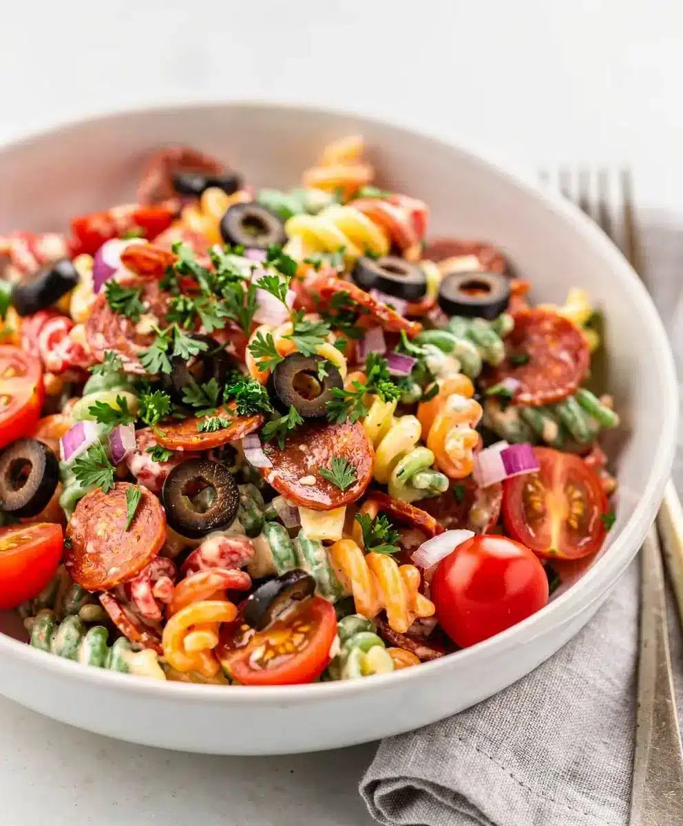 Creamy Italian Pasta Salad 6 Creamy Italian Pasta Salad featured image