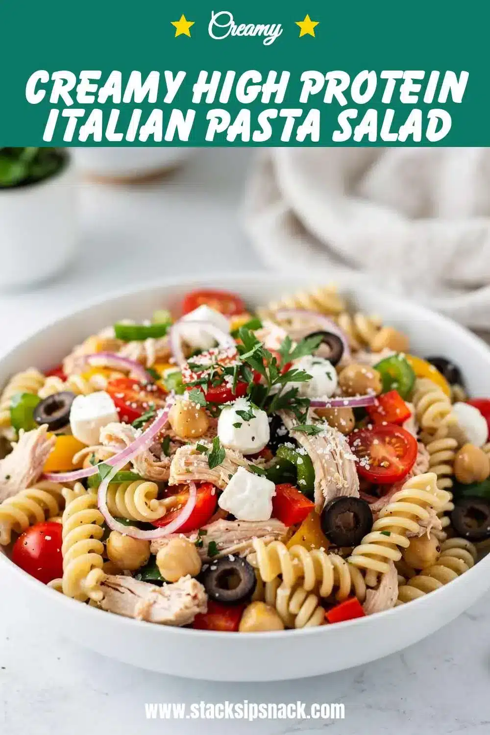 Creamy High Protein Italian Pasta Salad 10 Storage and leftovers for Creamy High Protein Italian Pasta Salad