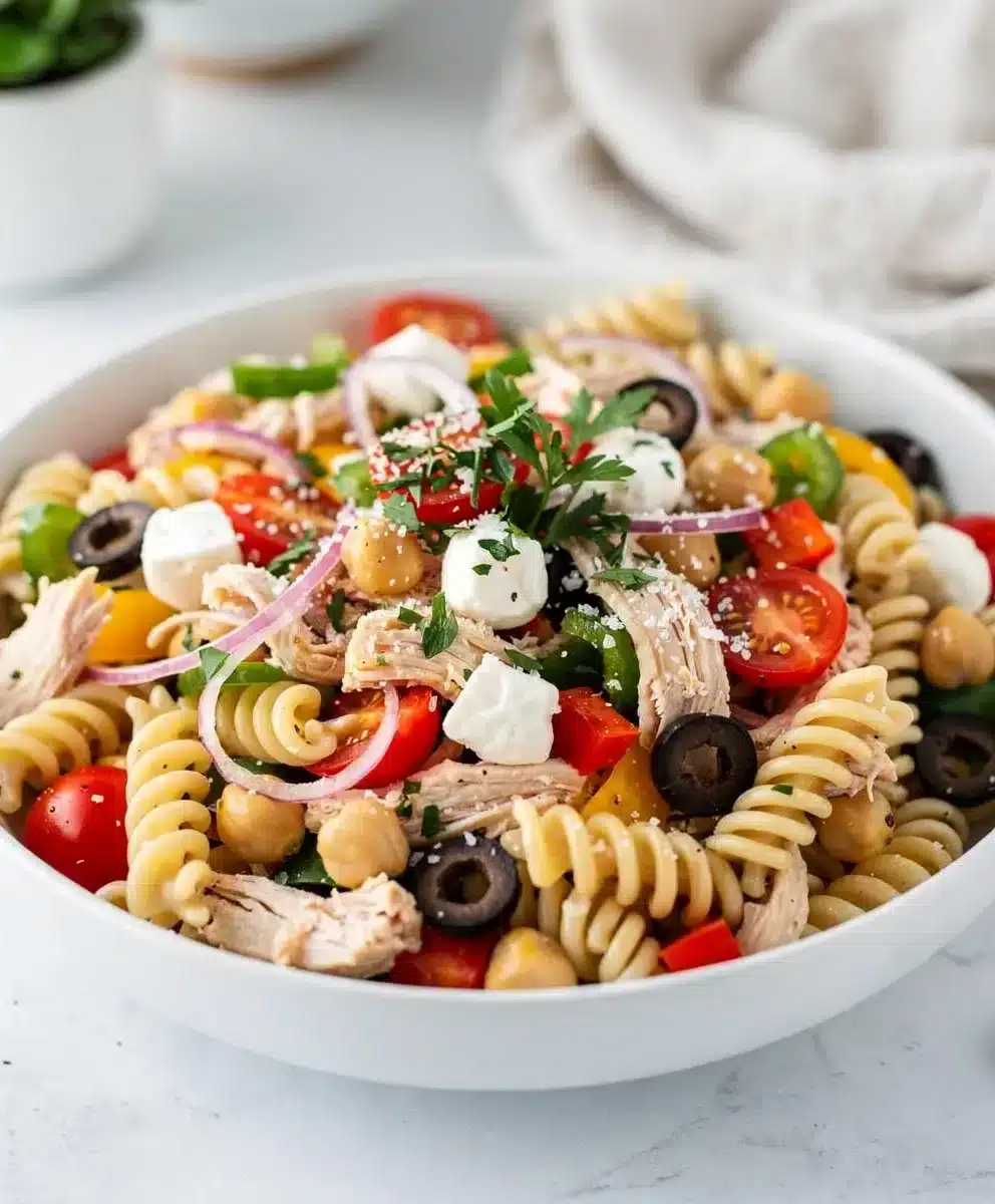 Creamy High Protein Italian Pasta Salad 6 Creamy High Protein Italian Pasta Salad featured image