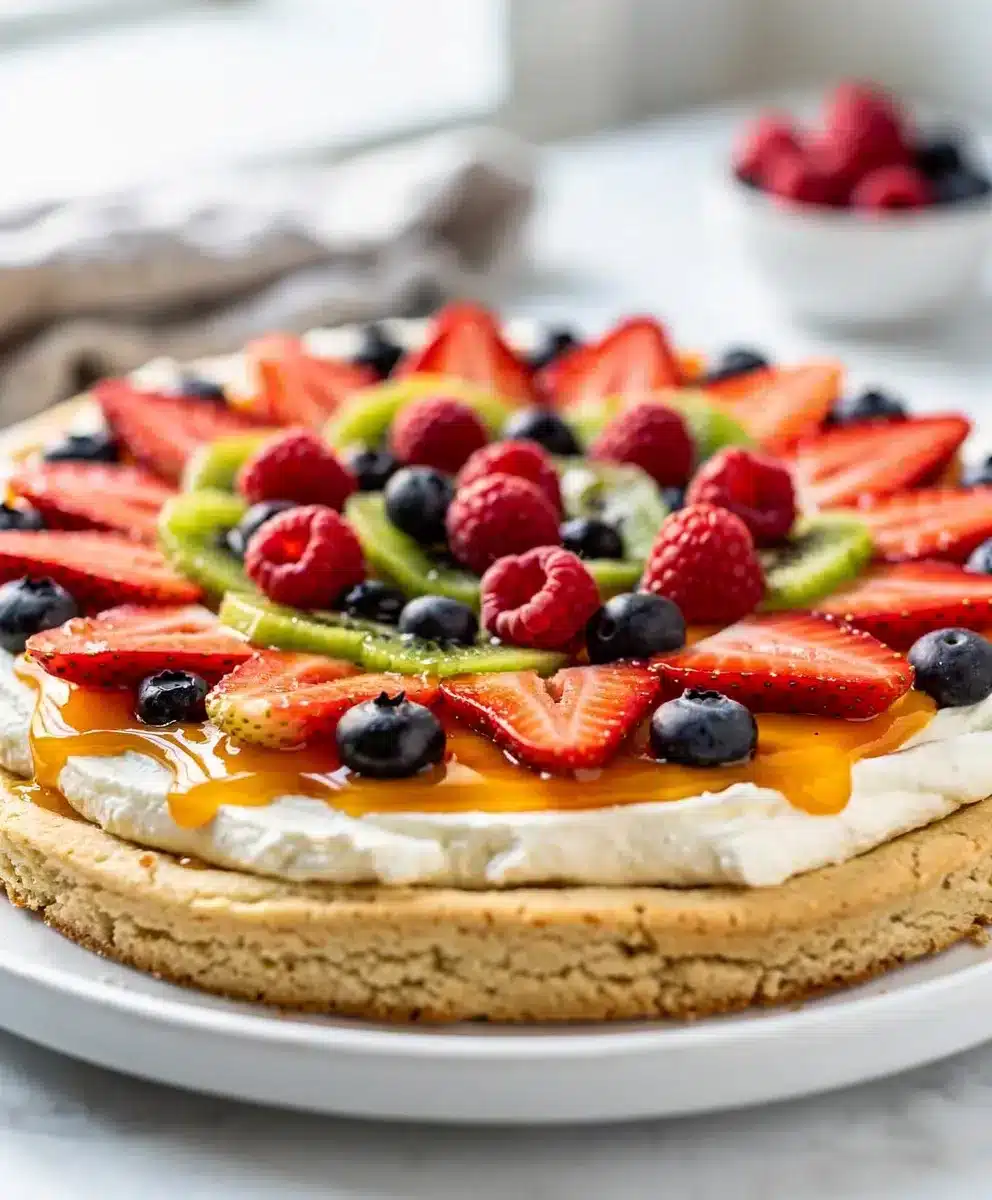 Creamy Sugar Cookie Fruit Pizza 6 Creamy Sugar Cookie Fruit Pizza featured image