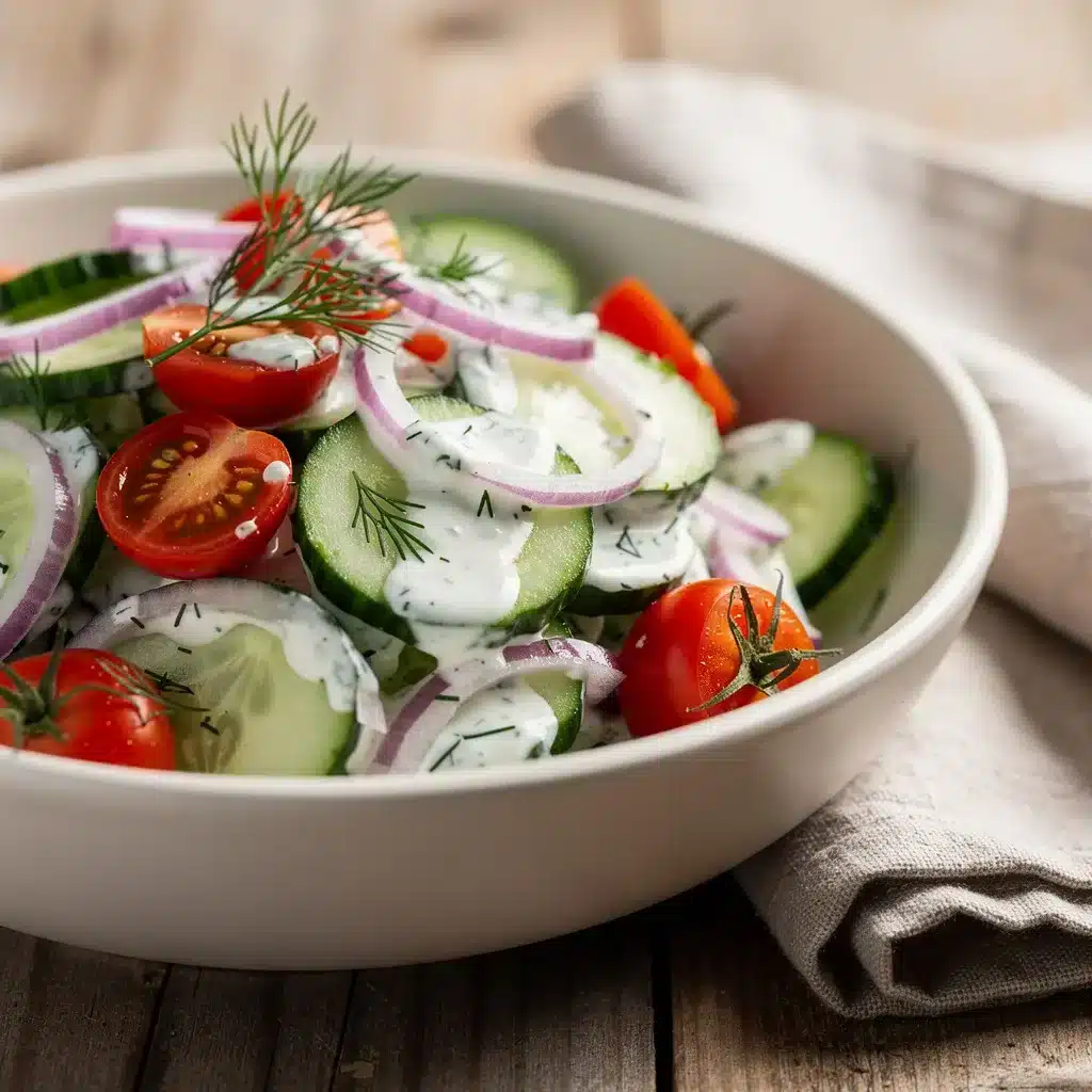 Crisp Creamy Cucumber Dill Salad 8 Ingredients for Crisp Creamy Cucumber Dill Salad
