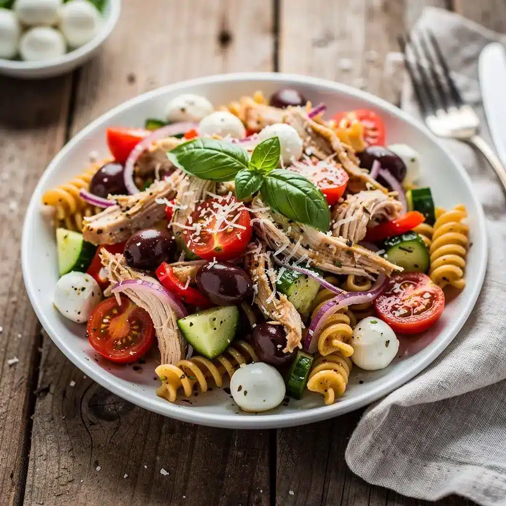 Crisp High Protein Italian Pasta Salad 8 Ingredients for Crisp High Protein Italian Pasta Salad