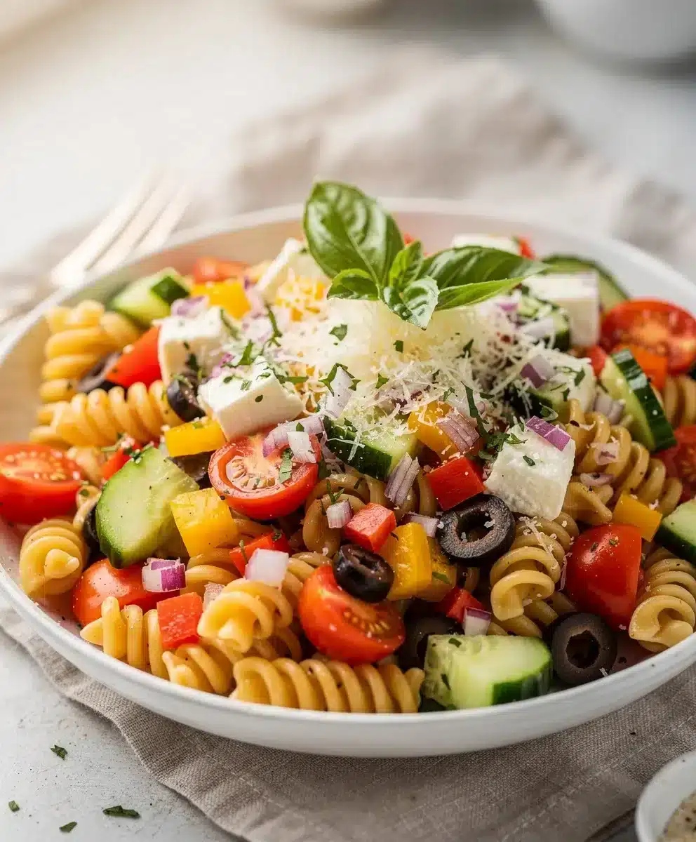 Crisp Italian Pasta Salad 6 Crisp Italian Pasta Salad featured image