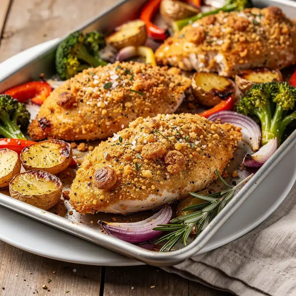Cheesy Parmesan Crusted Sheet Pan Chicken Dinner 8 Ingredients for Cheesy Parmesan Crusted Sheet Pan Chicken Dinner