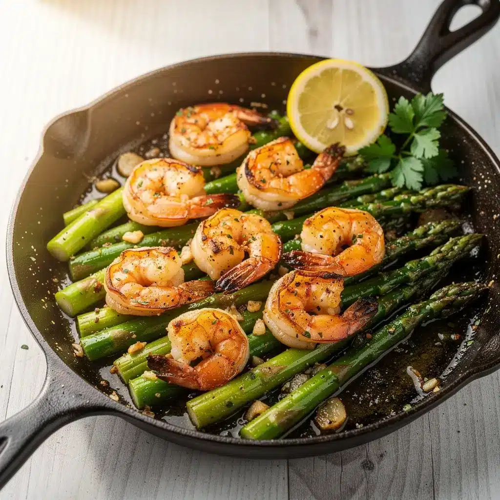 Garlic Butter Shrimp Asparagus Skillet 8 Ingredients for Garlic Butter Shrimp Asparagus Skillet