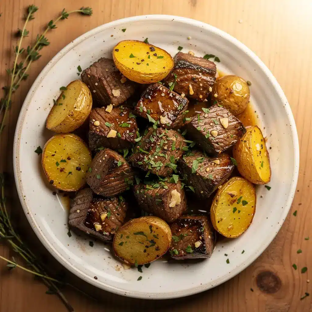 Easy Garlic Butter Steak Bites and Potatoes 8 Ingredients for Easy Garlic Butter Steak Bites and Potatoes