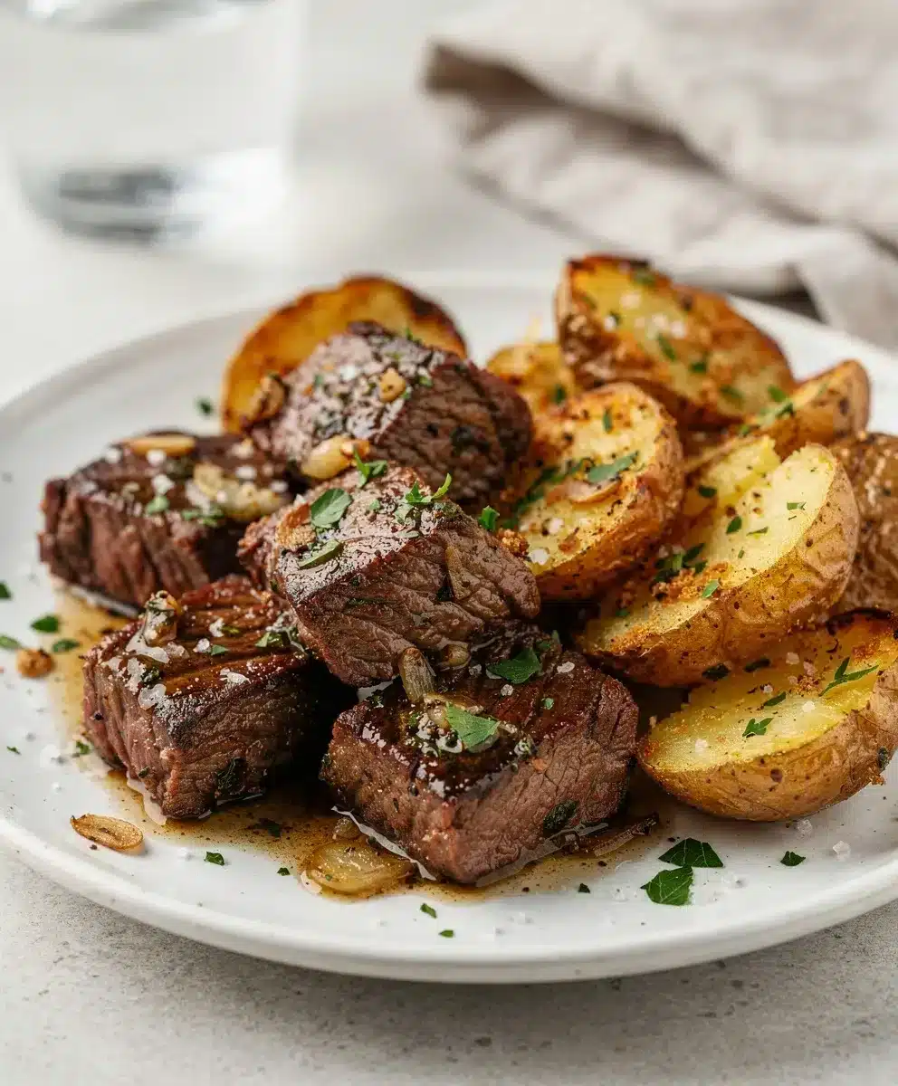 Easy Garlic Butter Steak Bites and Potatoes 6 Easy Garlic Butter Steak Bites and Potatoes featured image
