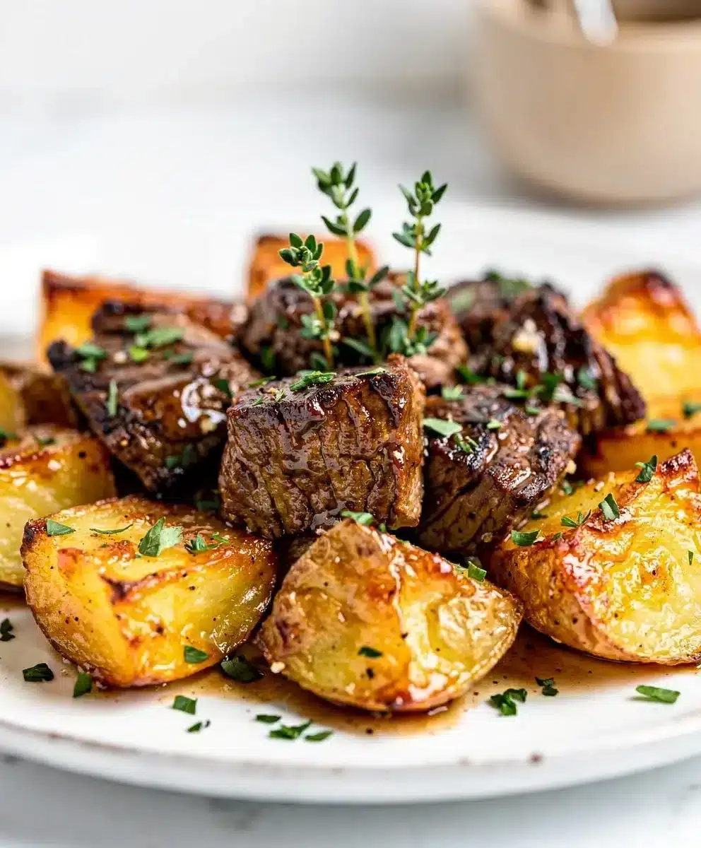 Homestyle Garlic Butter Steak Bites and Potatoes 6 Homestyle Garlic Butter Steak Bites and Potatoes featured image