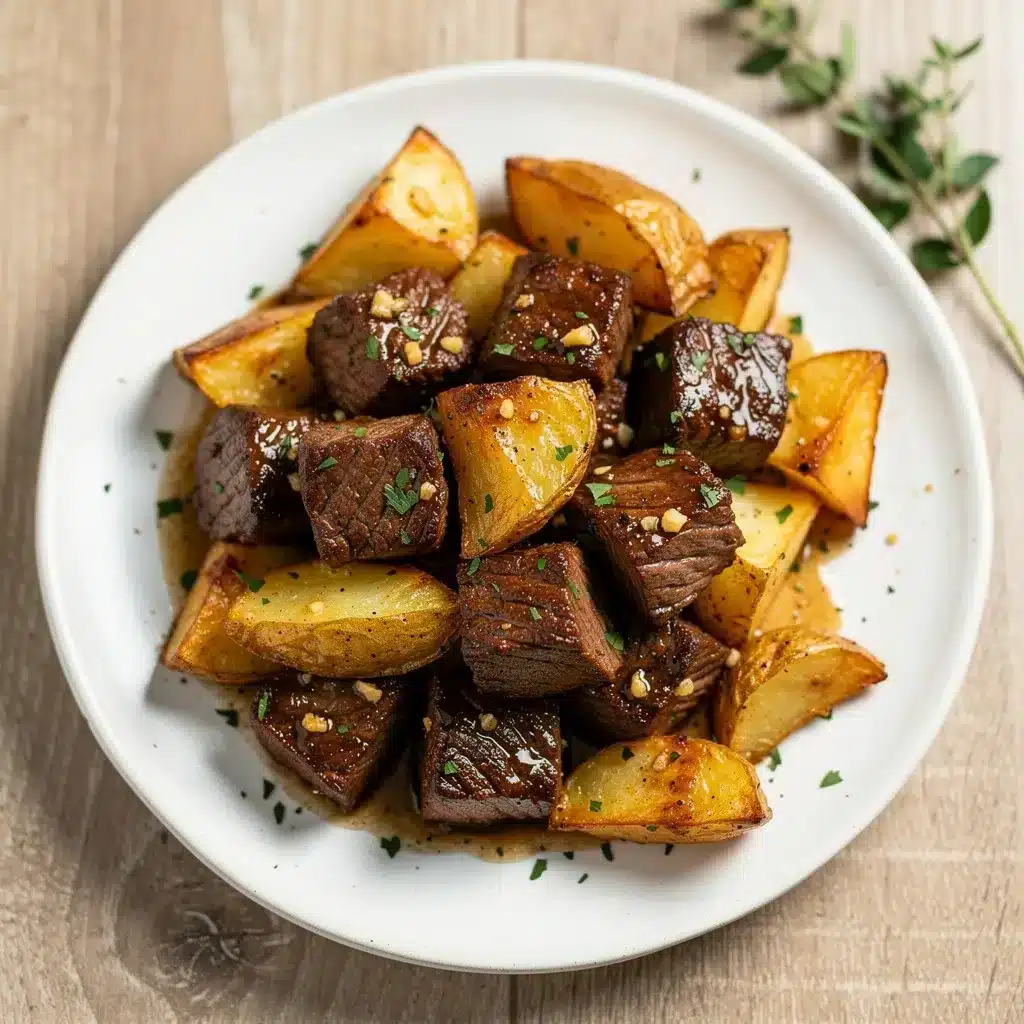 Homestyle Garlic Butter Steak Bites and Potatoes 8 Ingredients for Homestyle Garlic Butter Steak Bites and Potatoes