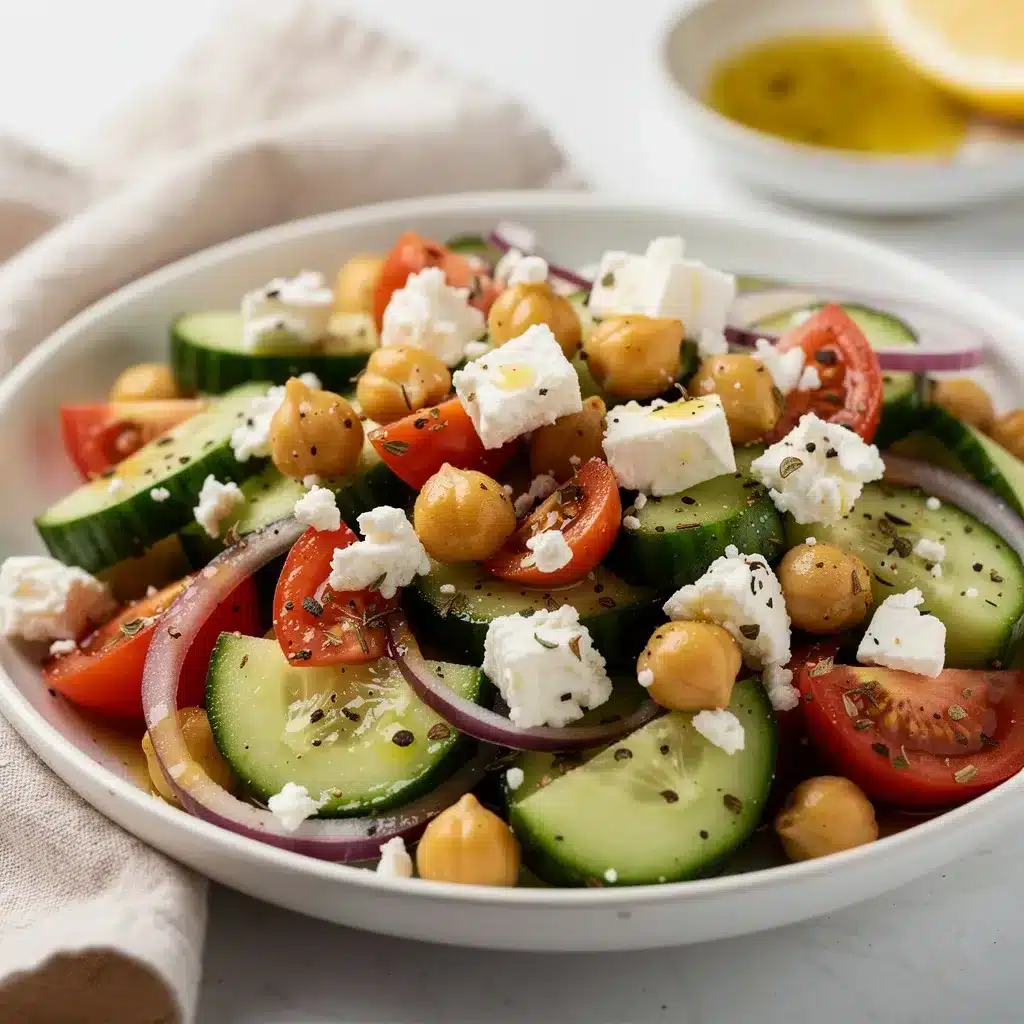 Greek Chickpea Cucumber Salad 8 Ingredients for Greek Chickpea Cucumber Salad