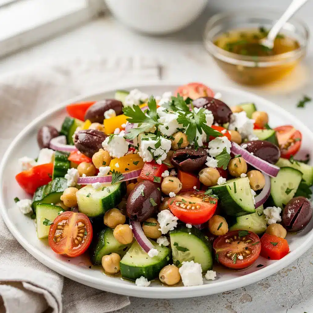 Greek Chickpea Cucumber Salad 9 Recipe variations for Greek Chickpea Cucumber Salad
