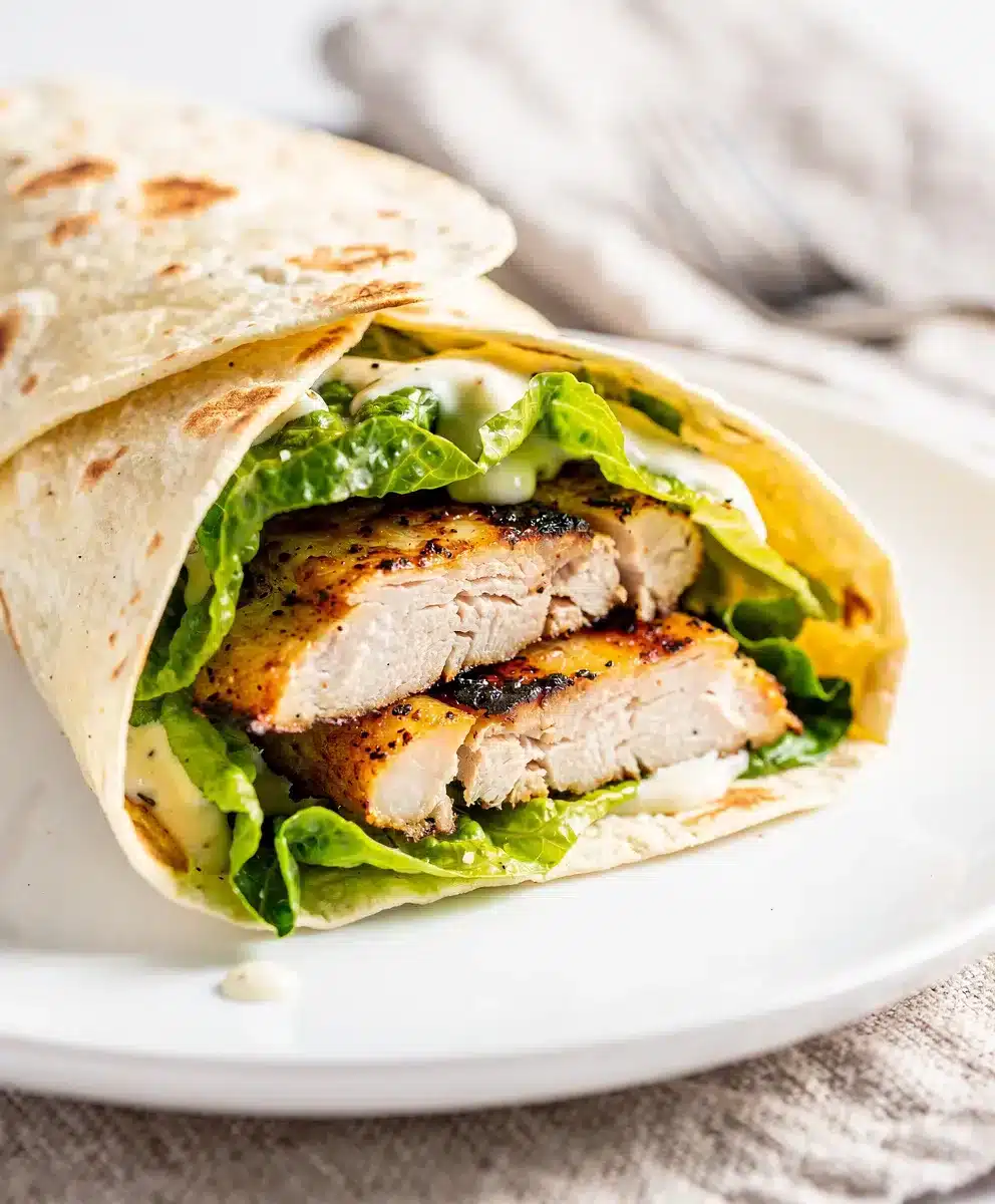 Grilled Chicken Caesar Wrap 6 Grilled Chicken Caesar Wrap featured image