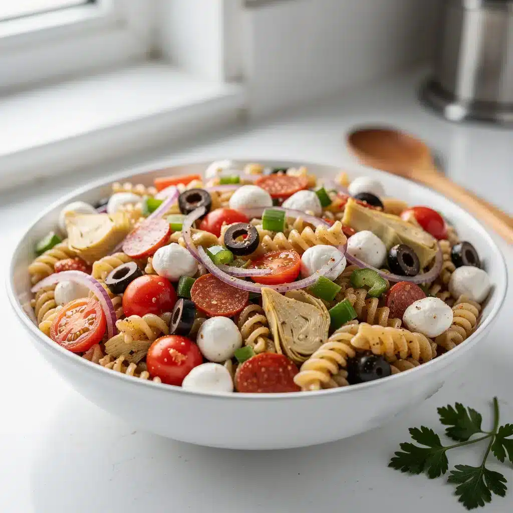 Easy Italian Pasta Salad 8 Ingredients for Easy Italian Pasta Salad