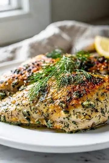 Lemon Dill Greek Yogurt Chicken 11 Lemon dill Greek yogurt chicken with a crispy golden crust and creamy marinade