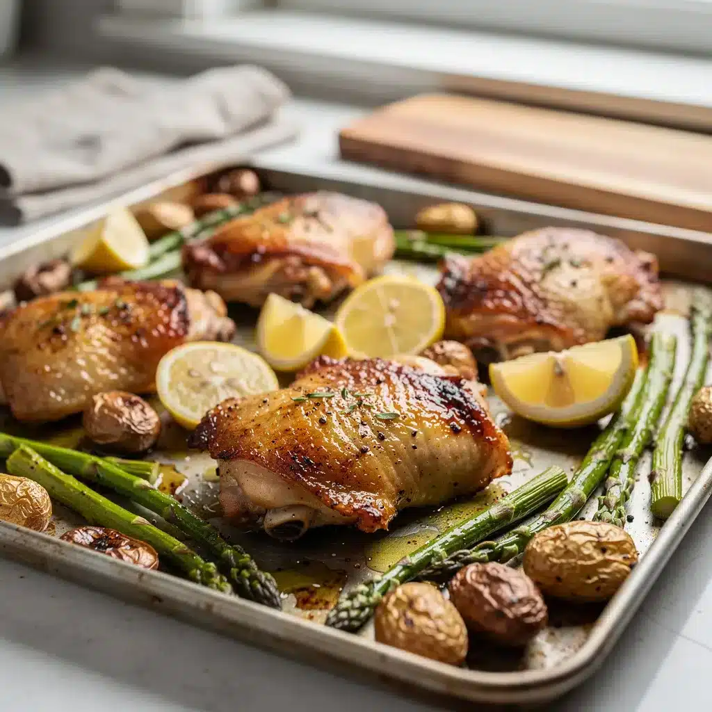 Sheet Pan Lemon Garlic Chicken 8 Ingredients for Sheet Pan Lemon Garlic Chicken