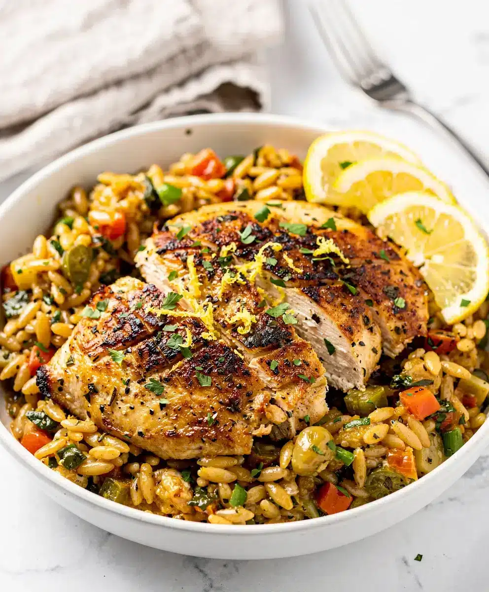 Lemon Herb Chicken Orzo Skillet 6 Lemon Herb Chicken Orzo Skillet featured image