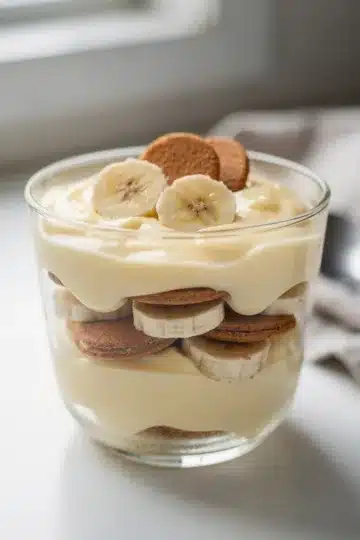 No Bake Magnolia Bakery Banana Pudding 11 No bake Magnolia Bakery banana pudding in a clear layered trifle bowl