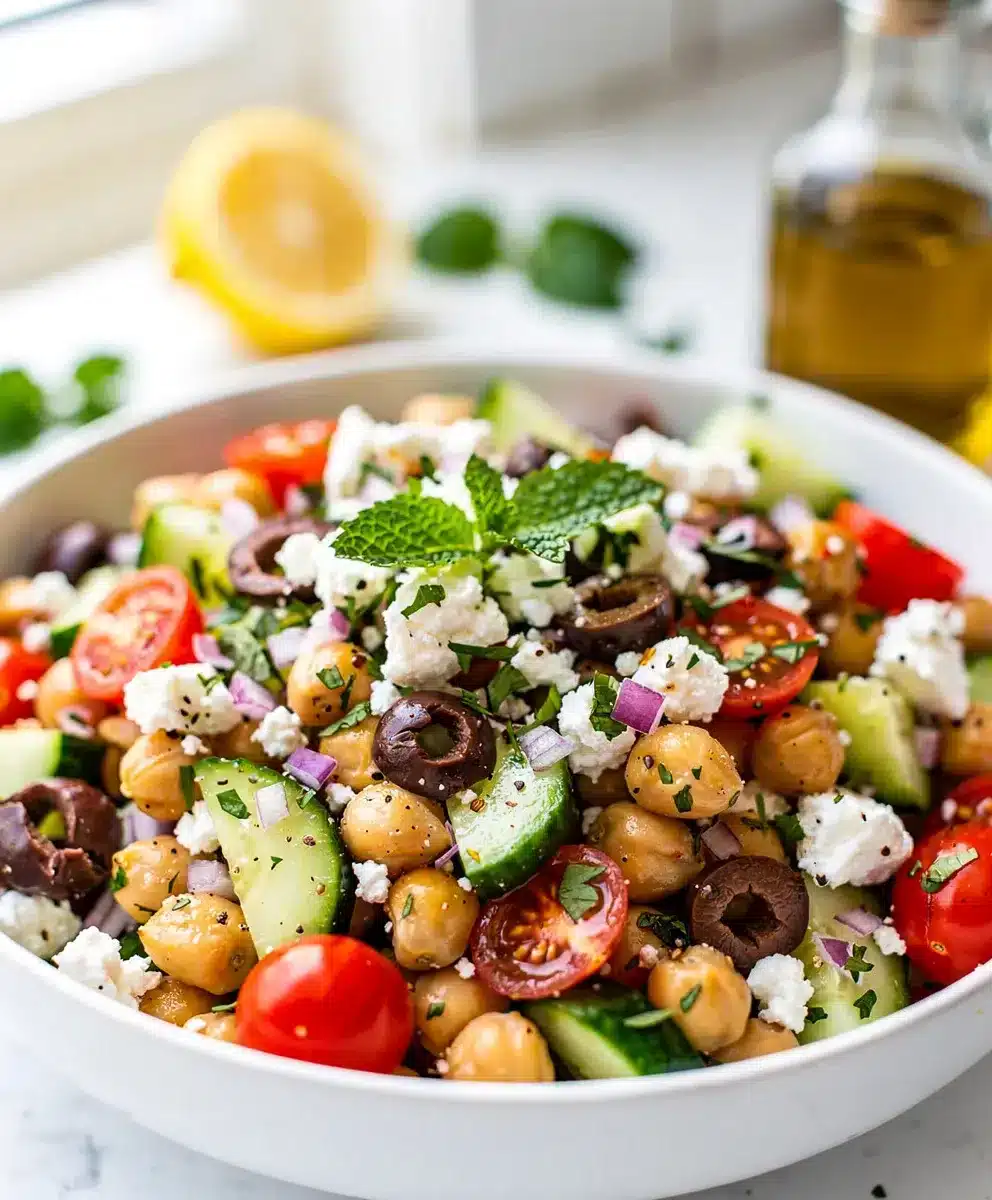 Easy Mediterranean Chickpea Salad 6 Easy Mediterranean Chickpea Salad featured image